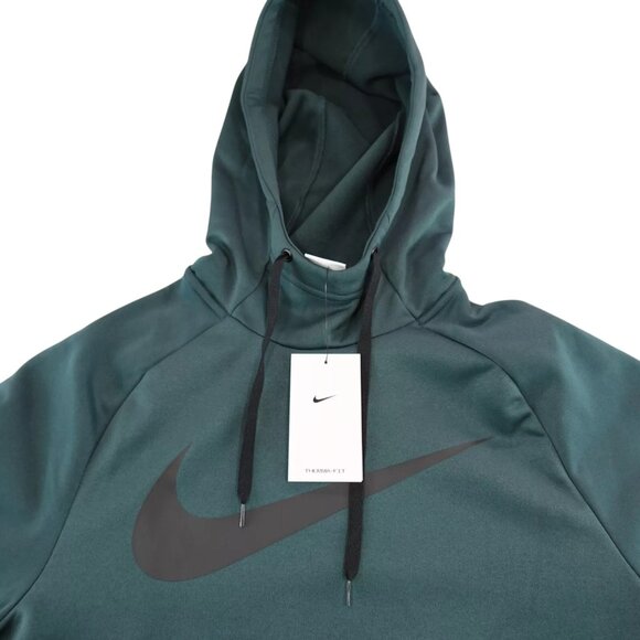 Nike Therma-fit Sweatsuit Men's Size L/XL Fleece 2 PC Tracksuit Green/Black NWT - Picture 4 of 10